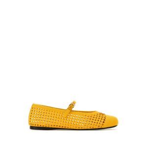 Prada Women Yellow Crochet Ballerinas